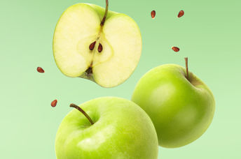 Apples with seeds.