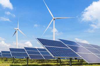 A wind turbine.
