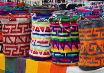 Knitted bags.