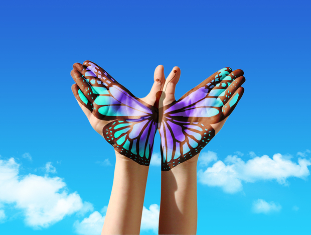Butterfly hands hope