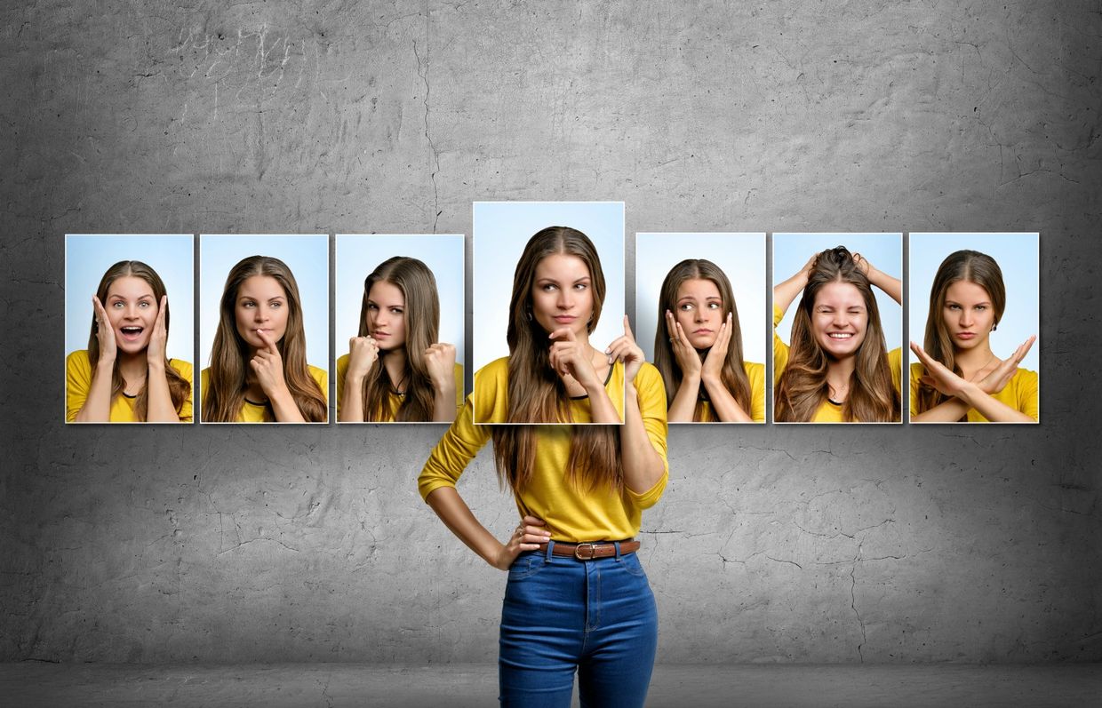 Women with different emotions