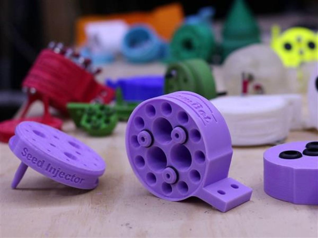 All parts of the FarmBot can also be cut and 3D-printed by the user (FarmBot)