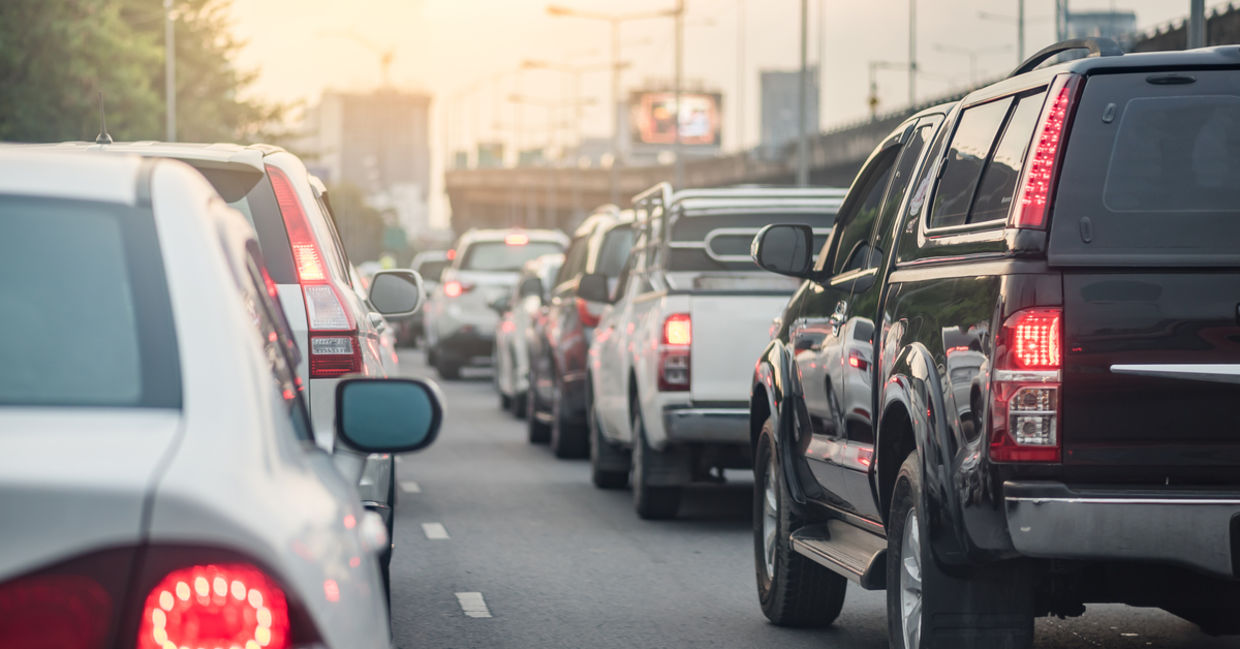 Cars in a traffic jam Cars in a traffic jam