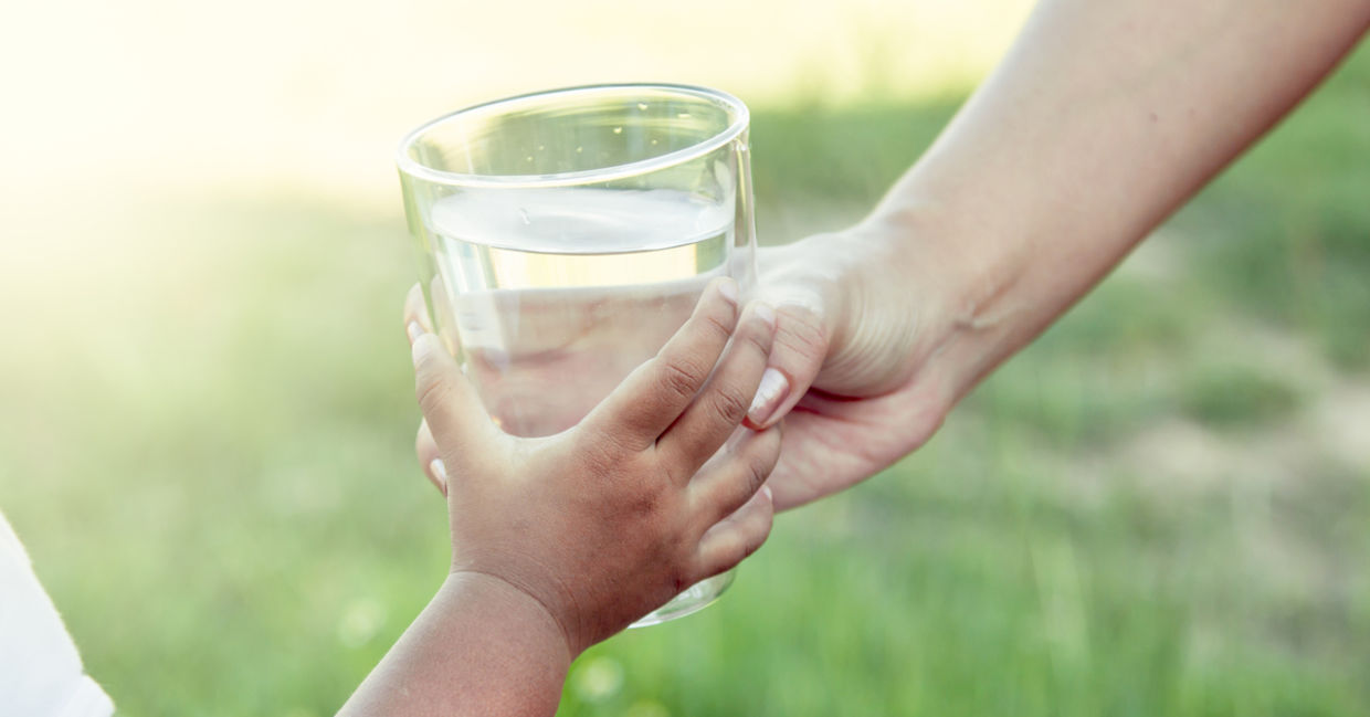 glass of refreshing water.