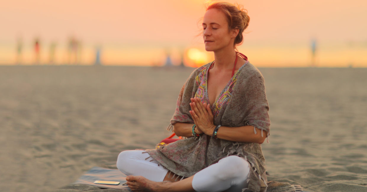 Practicing Kundalini yoga. Practicing Kundalini yoga.