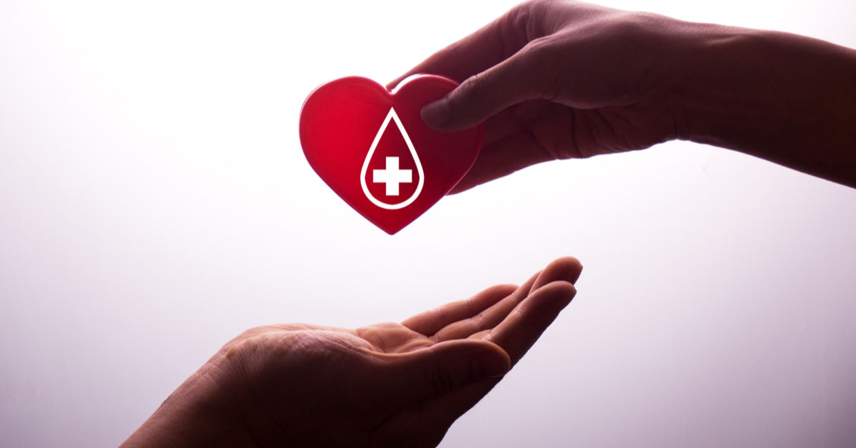 Blood donations save lives. Blood donations save lives.