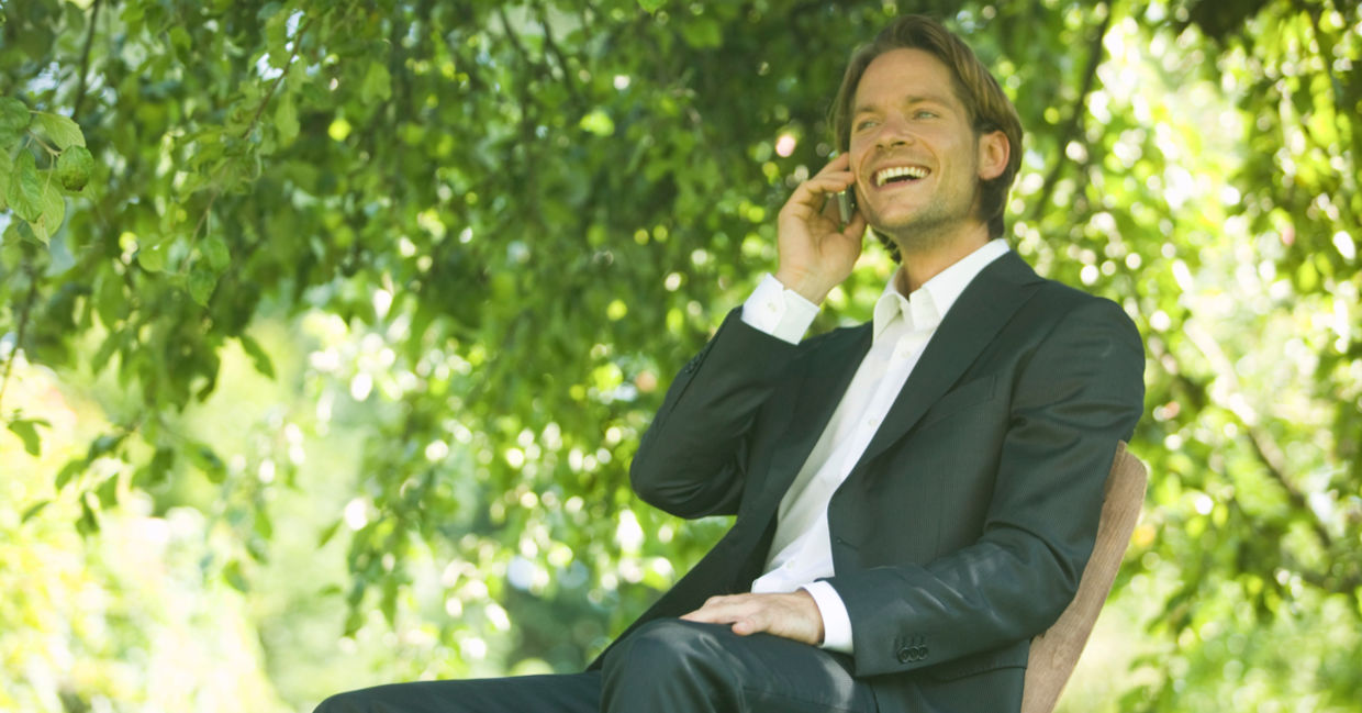 Business man getting outside. Business man getting outside.