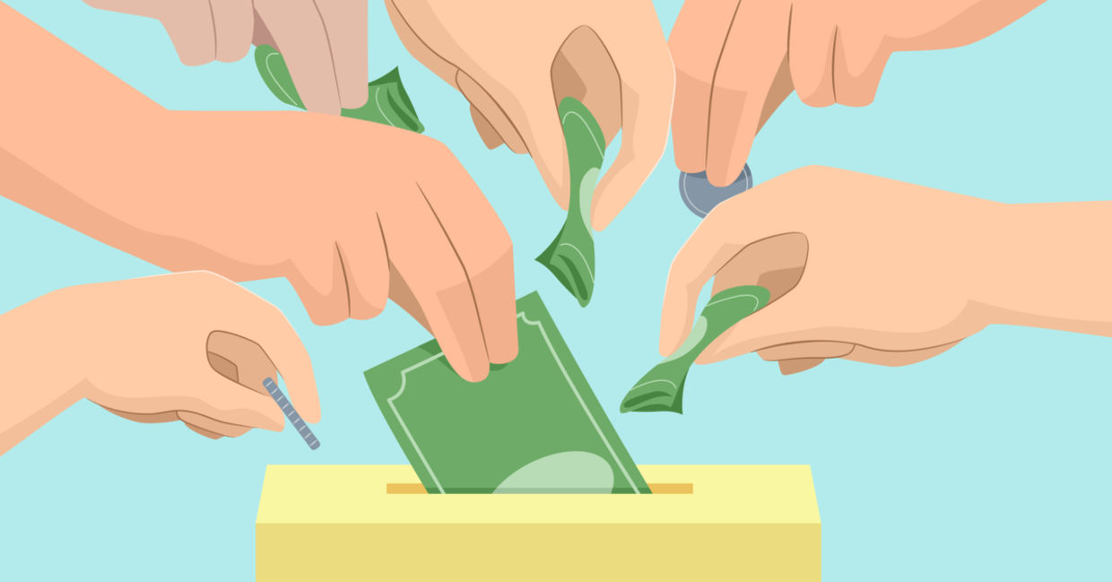Money donations. Money donations.