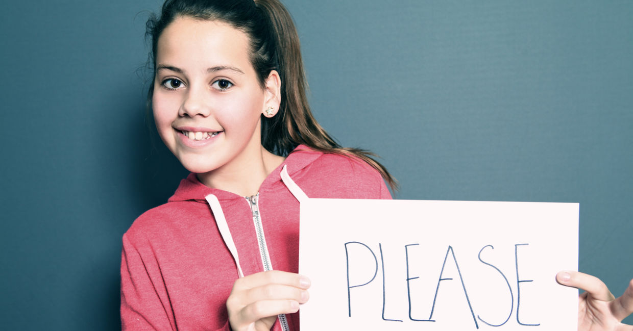 Polite girl. Polite girl.