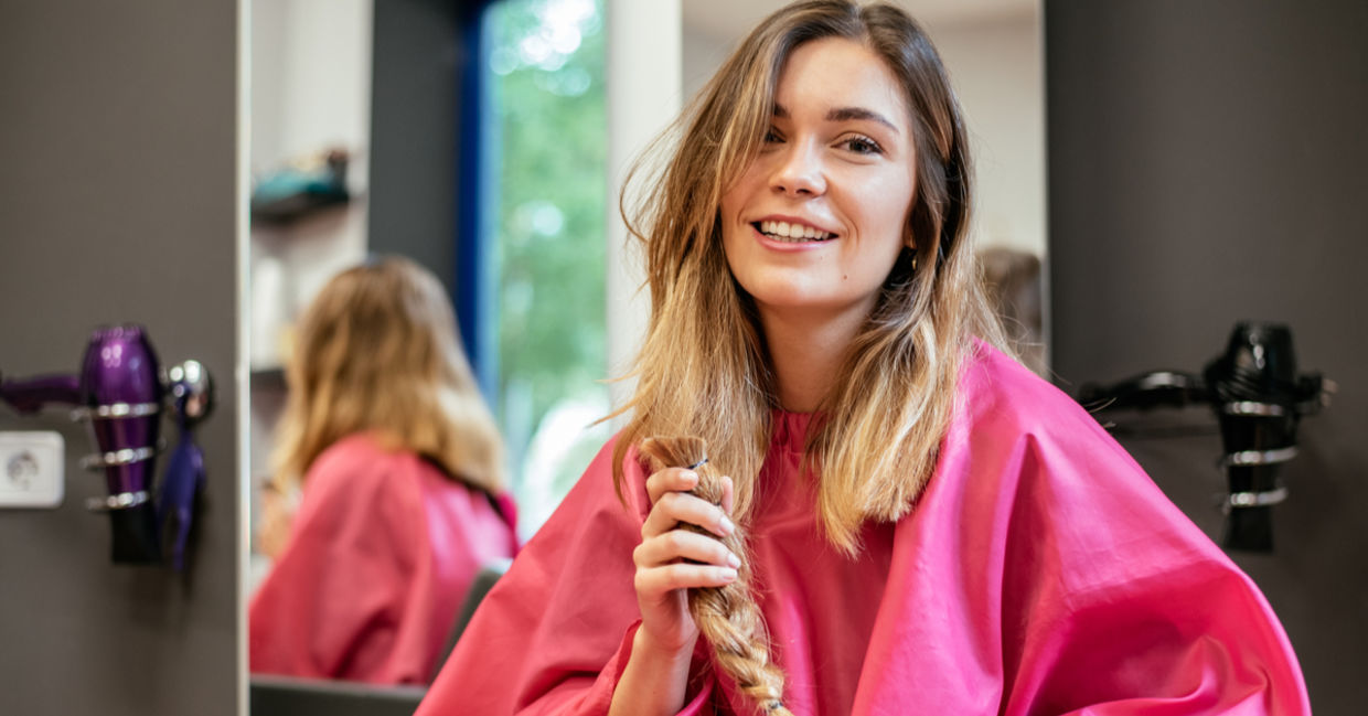 Donating hair to Locks of Love.