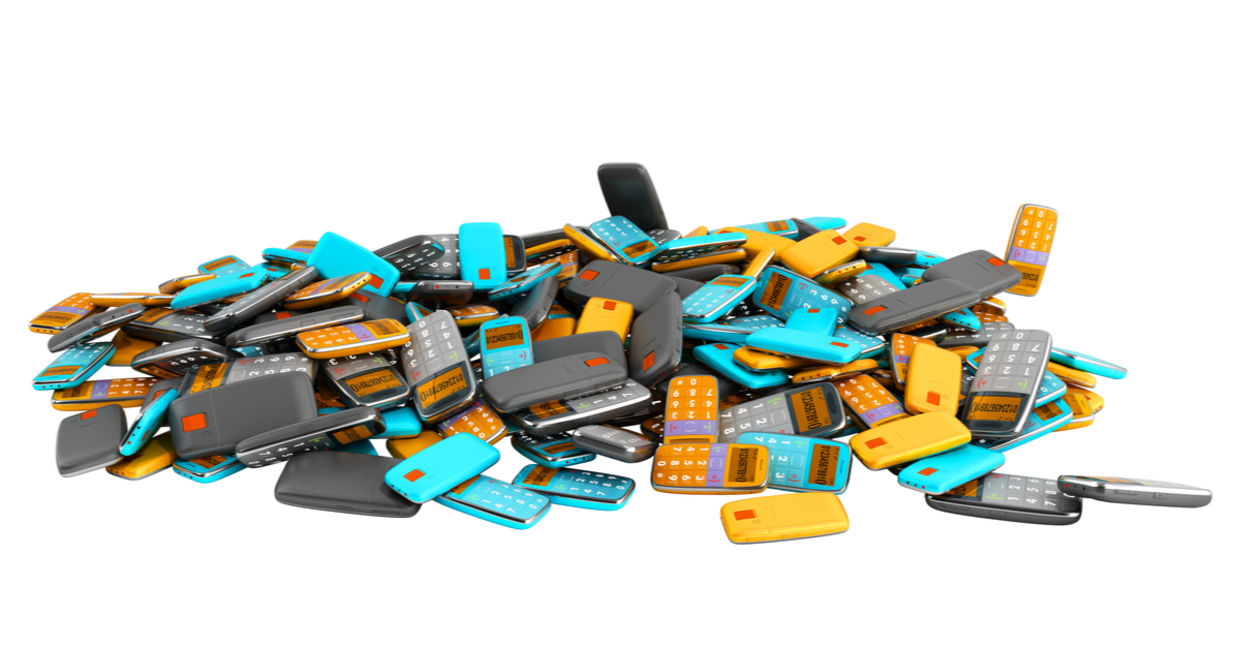Old cell phones.