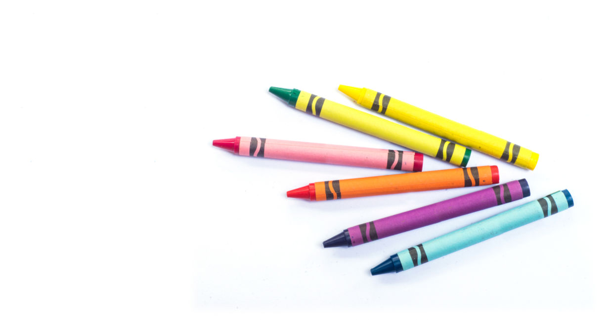 Give out crayons. Give out crayons.