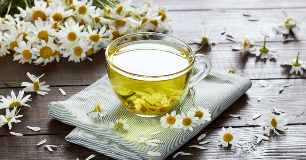 Drink a cup if chamomile tea before bed