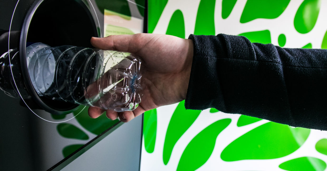 Recycling plastic bottles. Recycling plastic bottles.