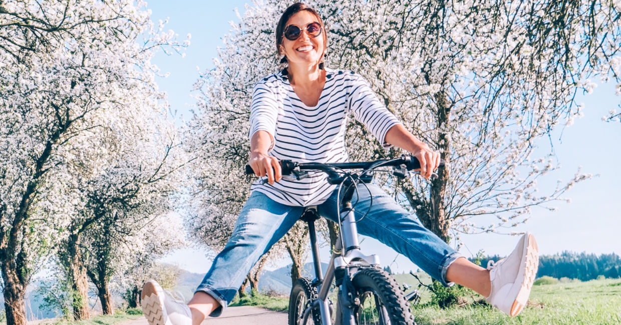 Happy and thriving woman out in nature. Happy and thriving woman out in nature.