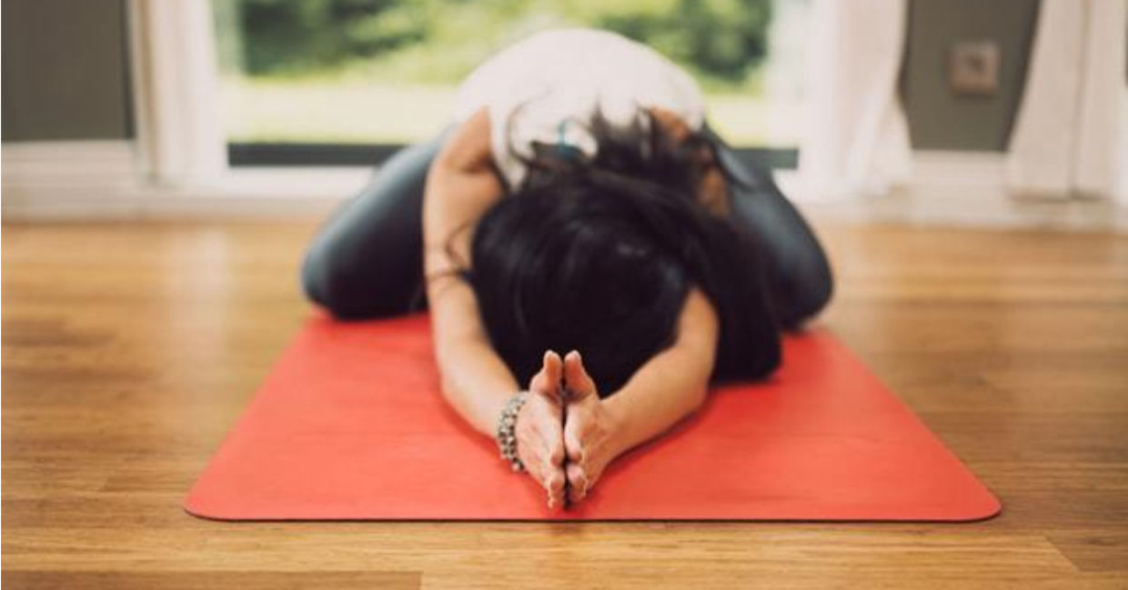 Release tension with the child’s pose.