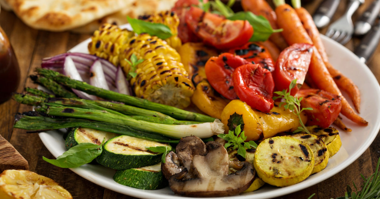 Grilled summer vegetables. Grilled summer vegetables.