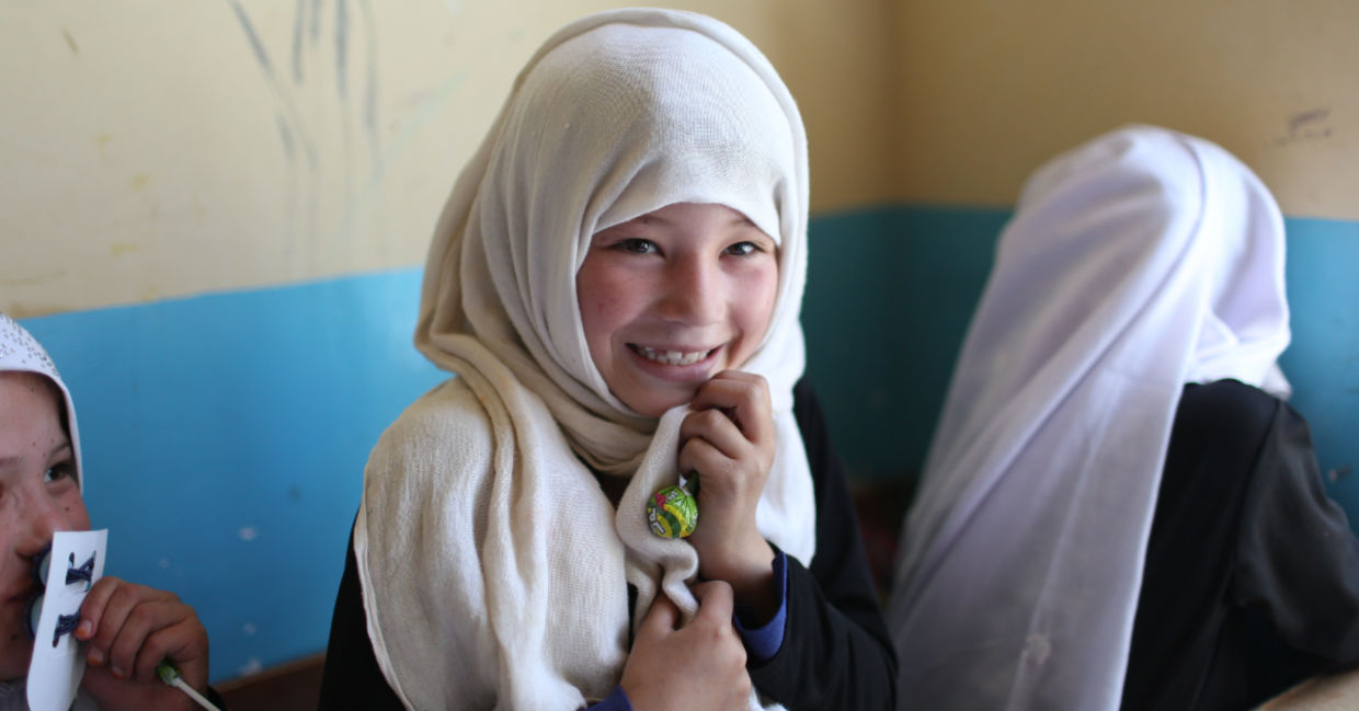 An Afghan girl. An Afghan girl.
