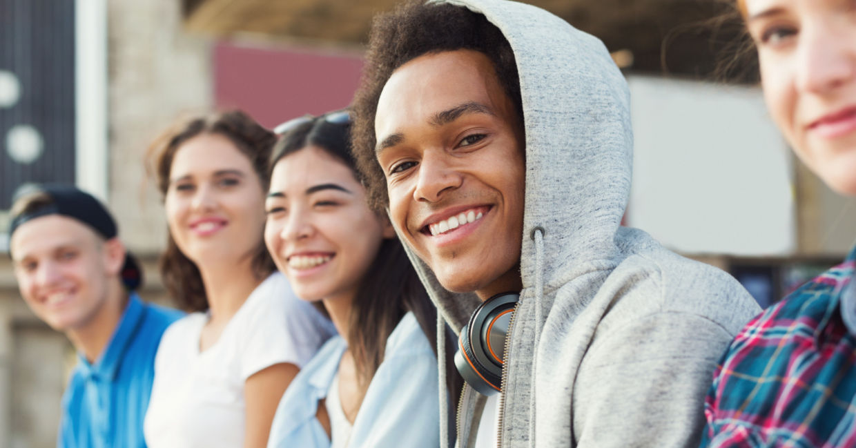 Happy young people. Happy young people.