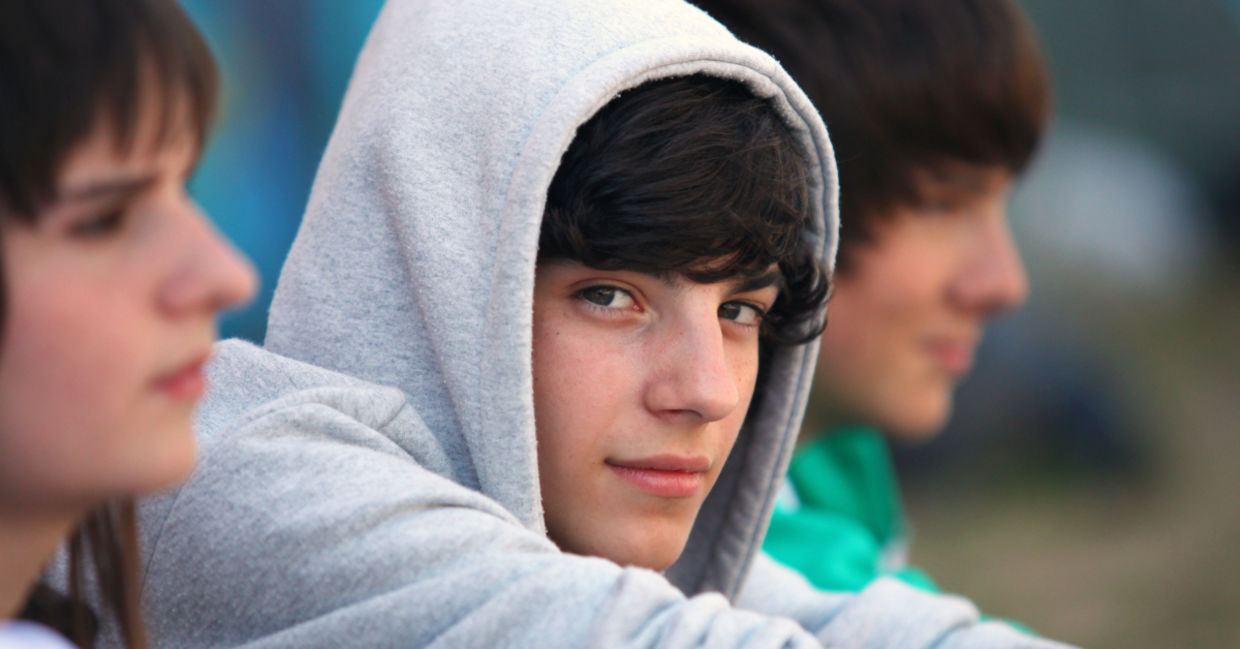 Three teenagers. Three teenagers.
