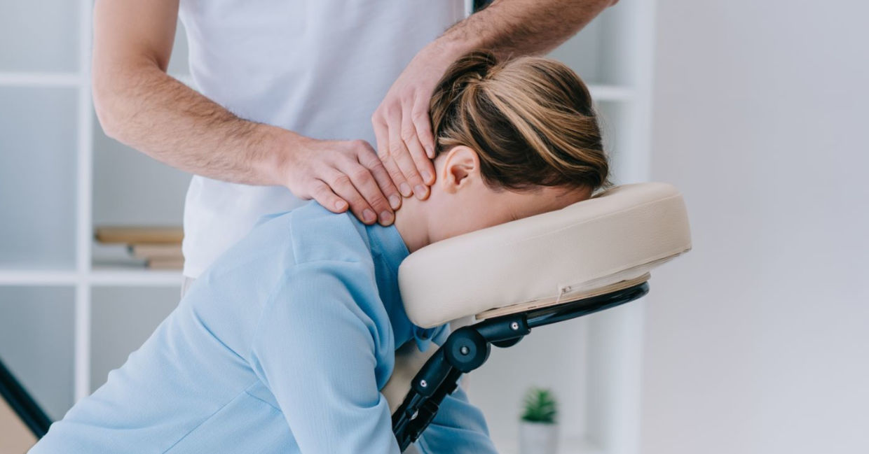 A neck massage can release stress. A neck massage can release stress.