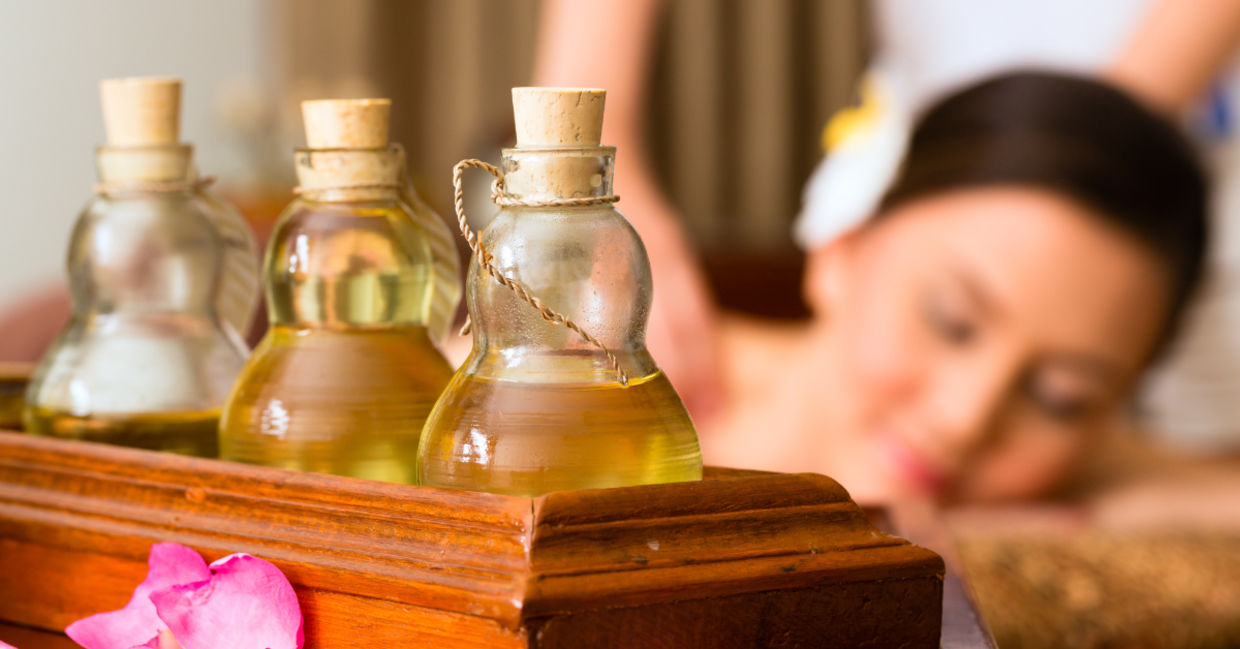 Using essential oils helps promote relaxation. Using essential oils helps promote relaxation.