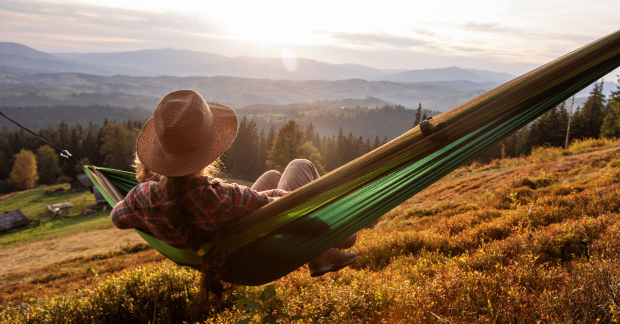 Resting on a hammock. Resting on a hammock.