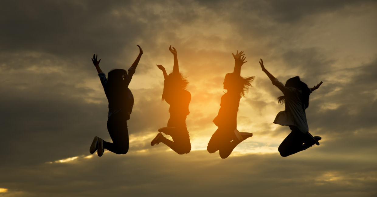 Happy people.