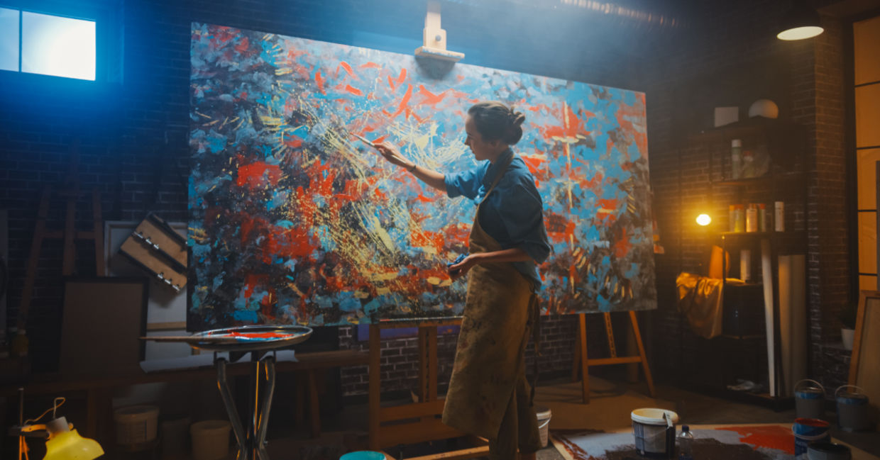 A talented artist. A talented artist.