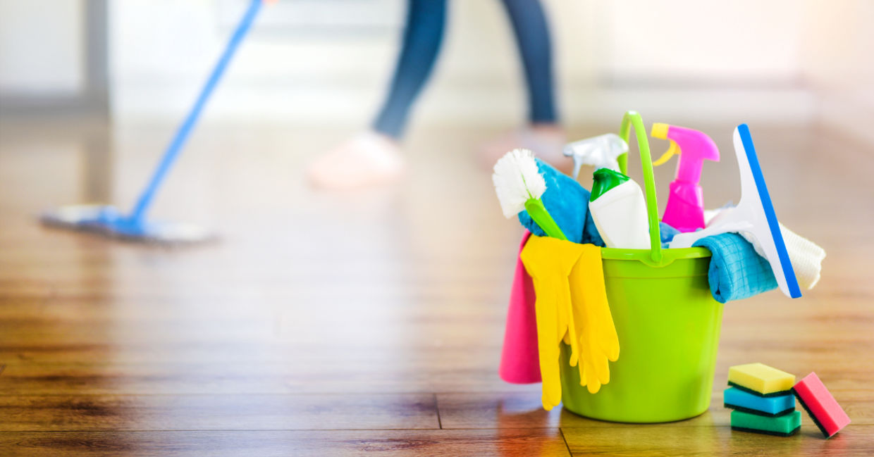 Cleaning items. Cleaning items.