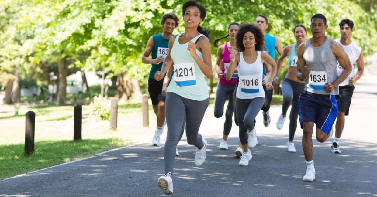 Marathon athletes.