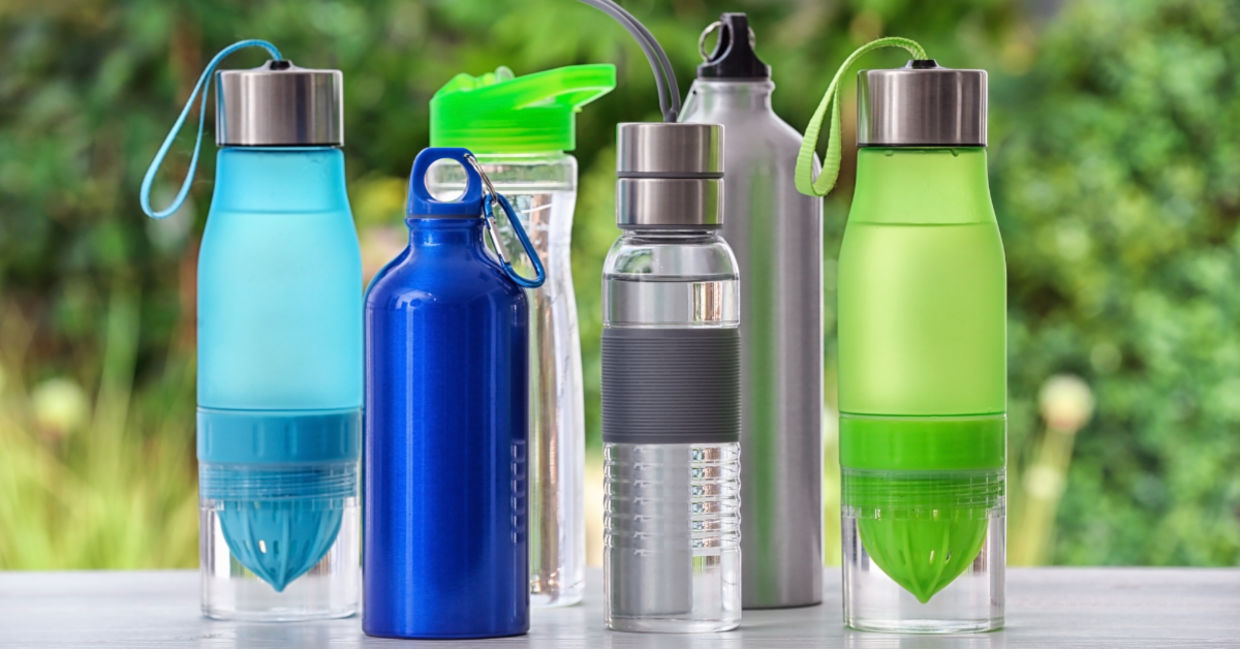 Water bottles.