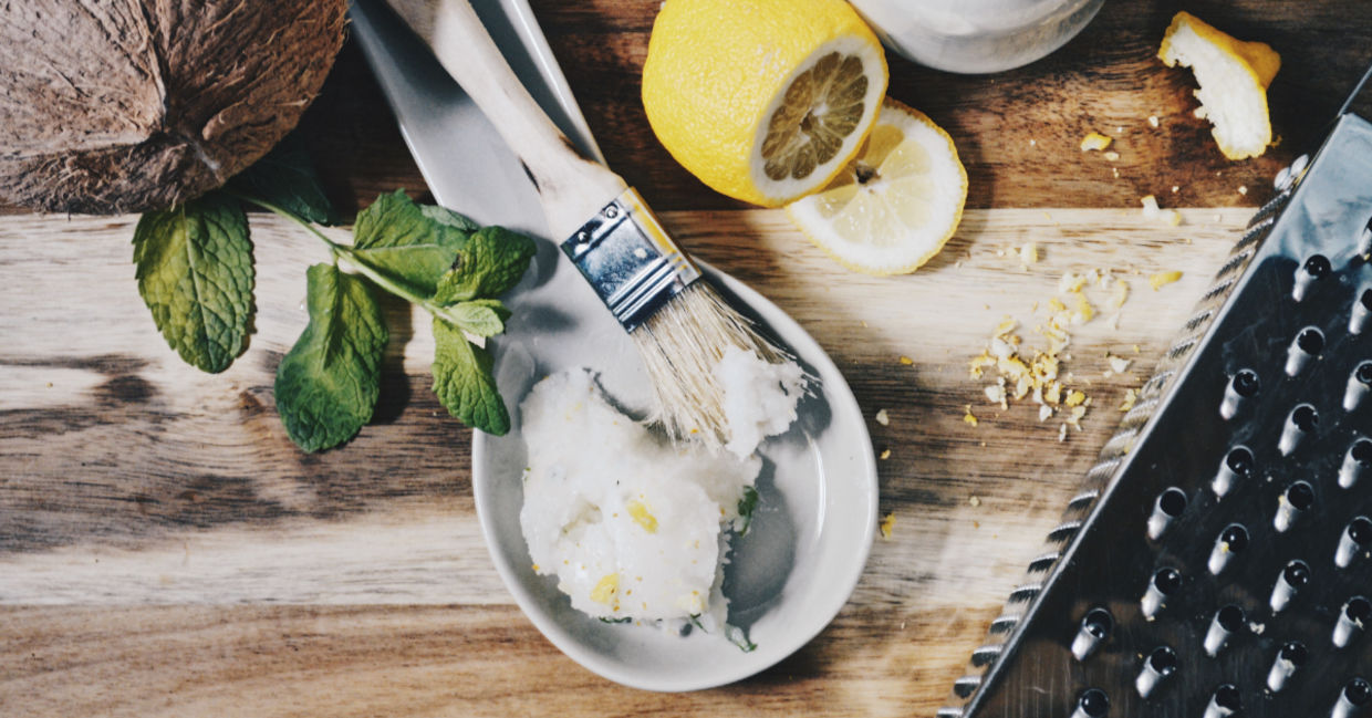 Mint facial mask.