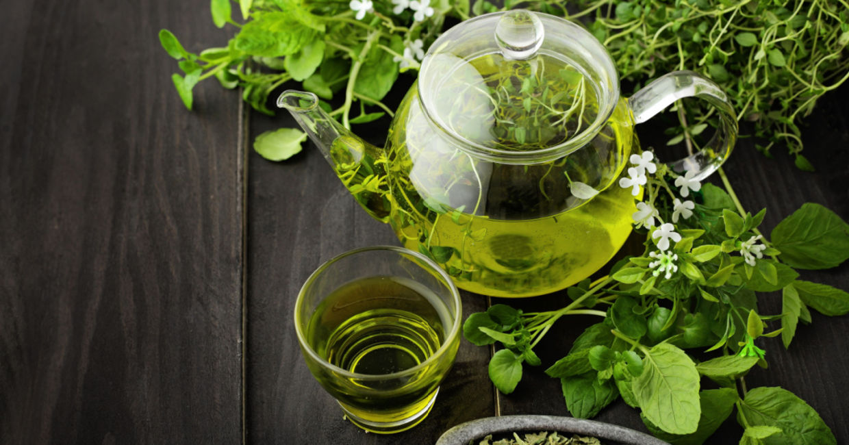 Brewing healthy green tea. Brewing healthy green tea.