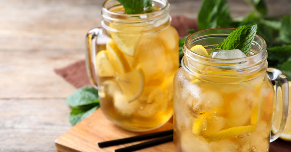Enjoy an herbal iced tea to cool you down. Enjoy an herbal iced tea to cool you down.