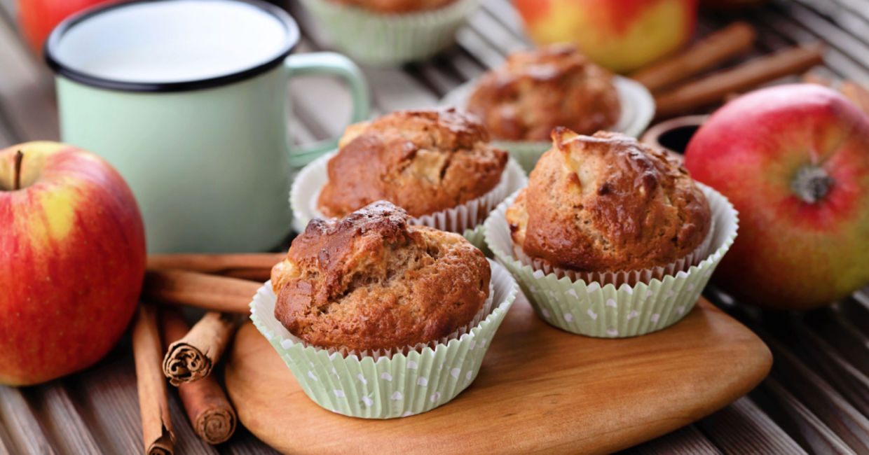 Enjoy apple muffins any time of the day. Enjoy apple muffins any time of the day.