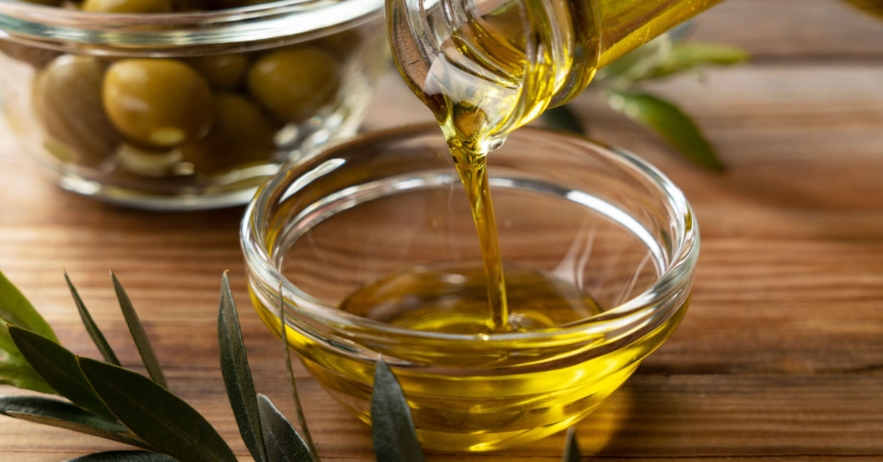 Olives and olive oil.