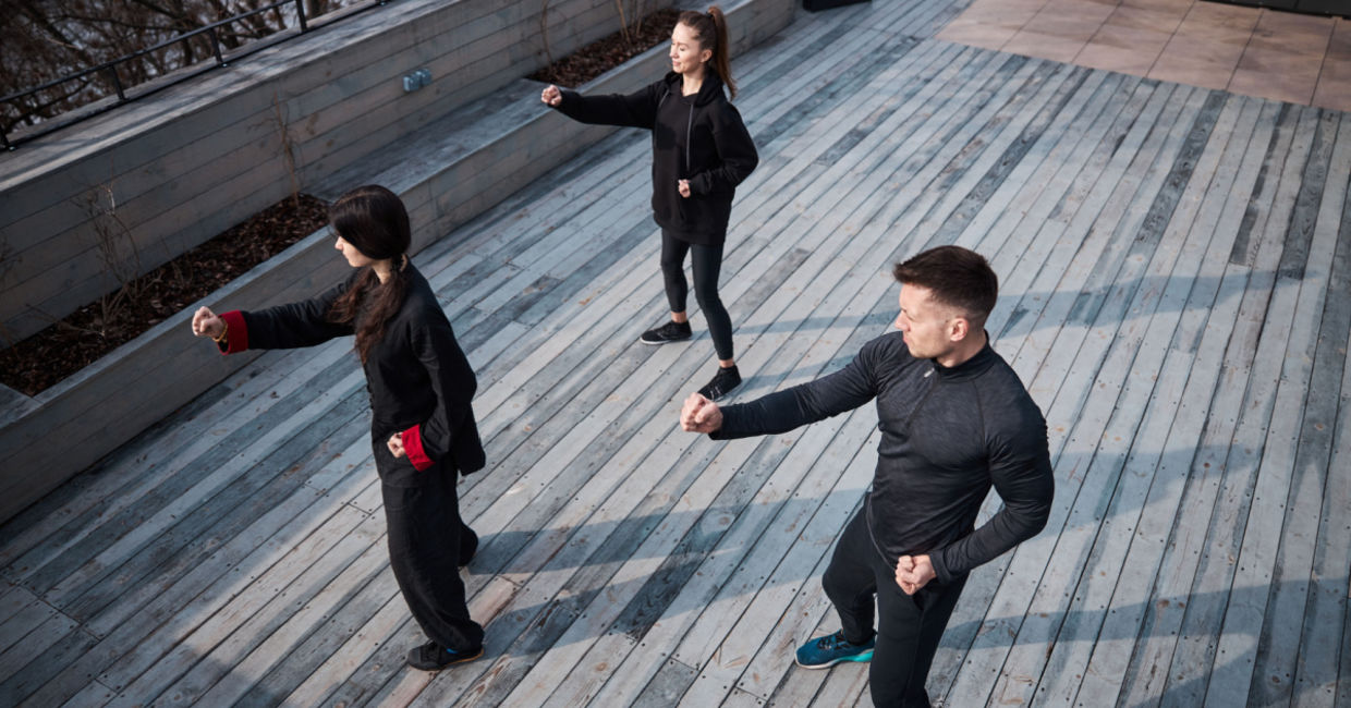 This punching movement helps to release tension. This punching movement helps to release tension.