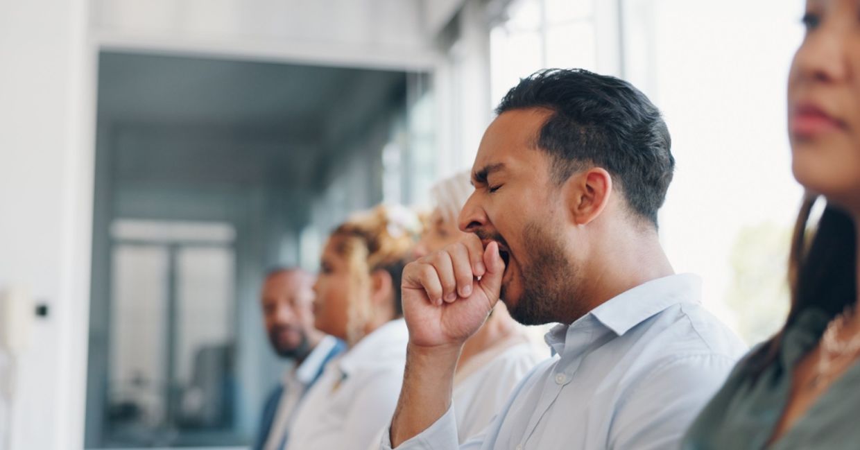 Yawning is contagious. Yawning is contagious.