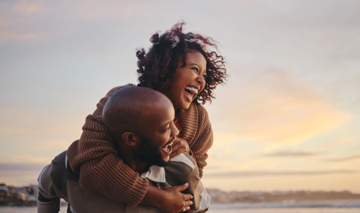 A happy couple. A happy couple.