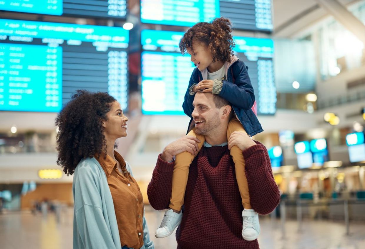 Family at the airport. Family at the airport.