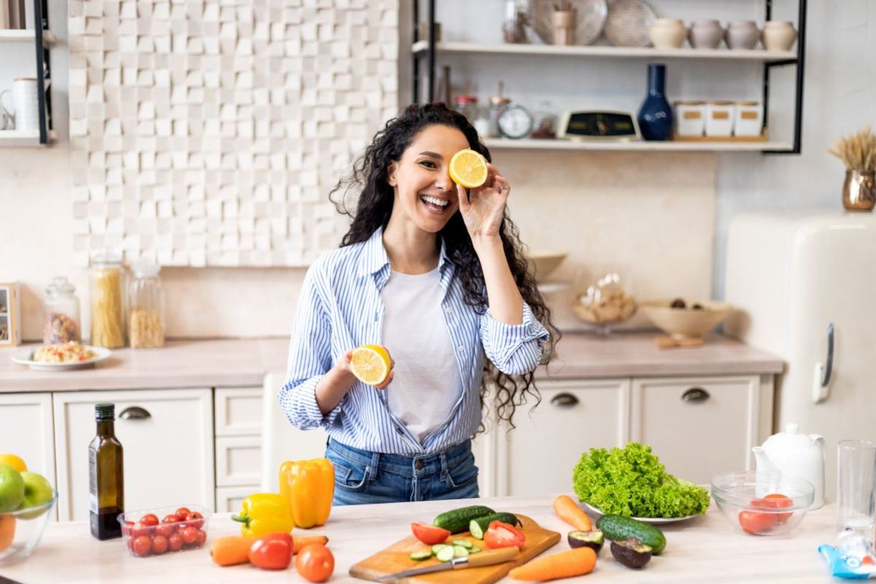 Playfulness in the kitchen.