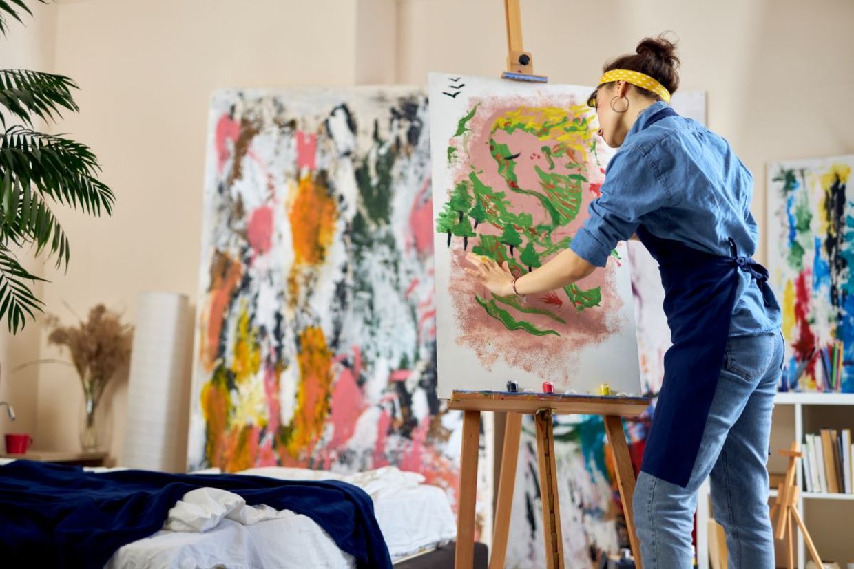 Painting and other artistic expression can make you happier. Painting and other artistic expression can make you happier.