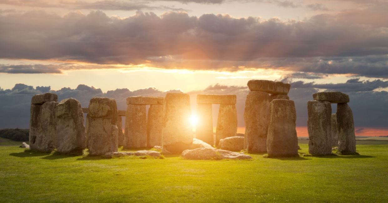 Stonehenge at sunrise. Stonehenge at sunrise.