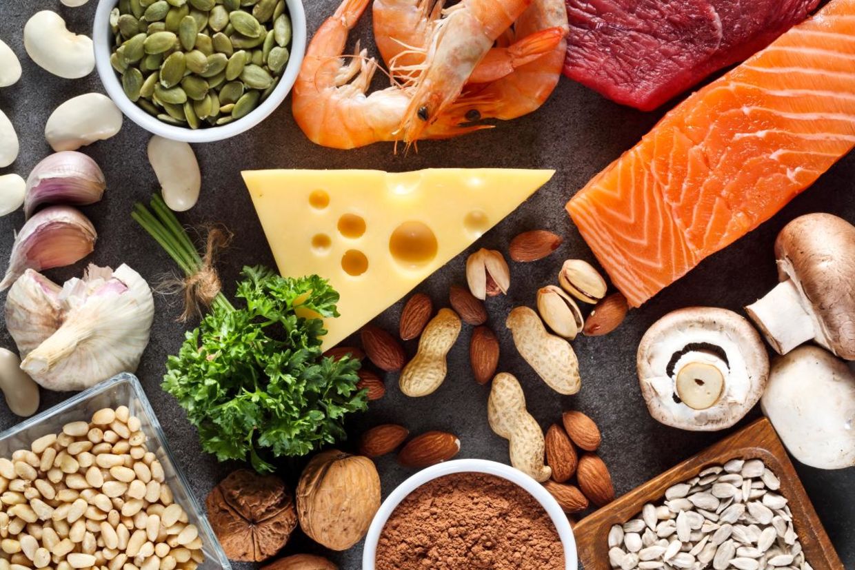 Foods that contain large amounts of zinc.